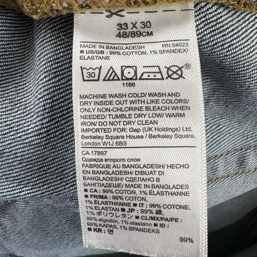 Banana Republic Athletic Jeans Mens 33x30 Blue Straight Whiskered Streetwear Y2K